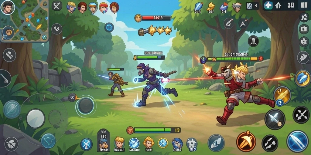 Tangkapan layar memamerkan gameplay seru dalam level yang menantang.