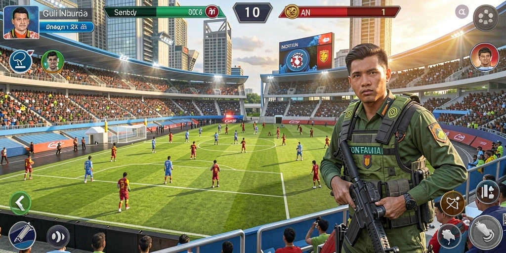 Tampilan grafik yang memukau dari salah satu permainan.